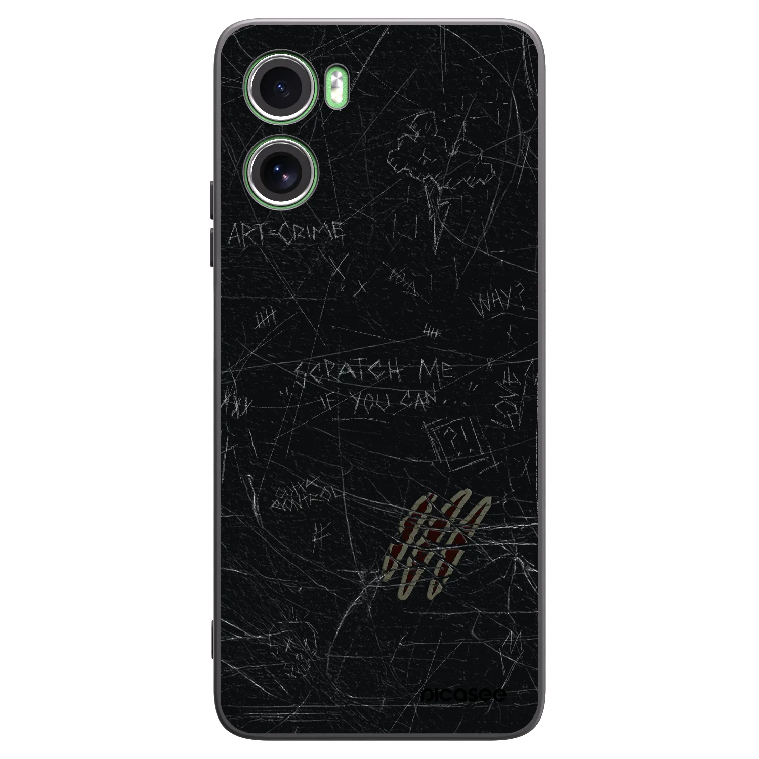 Picasee Μαύρη θήκη σιλικόνης για Motorola Moto G06 - SCRATCH