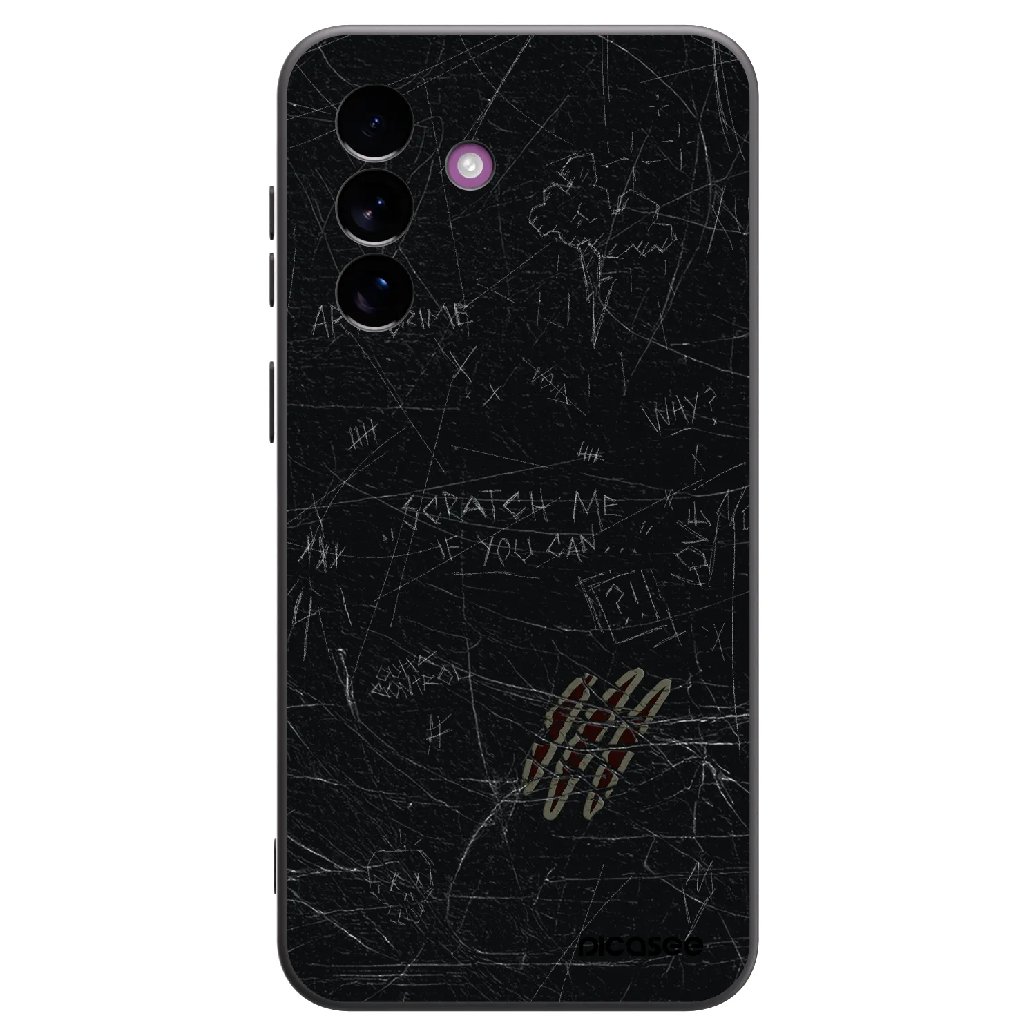 Picasee Μαύρη θήκη σιλικόνης για Samsung Galaxy A37 - SCRATCH