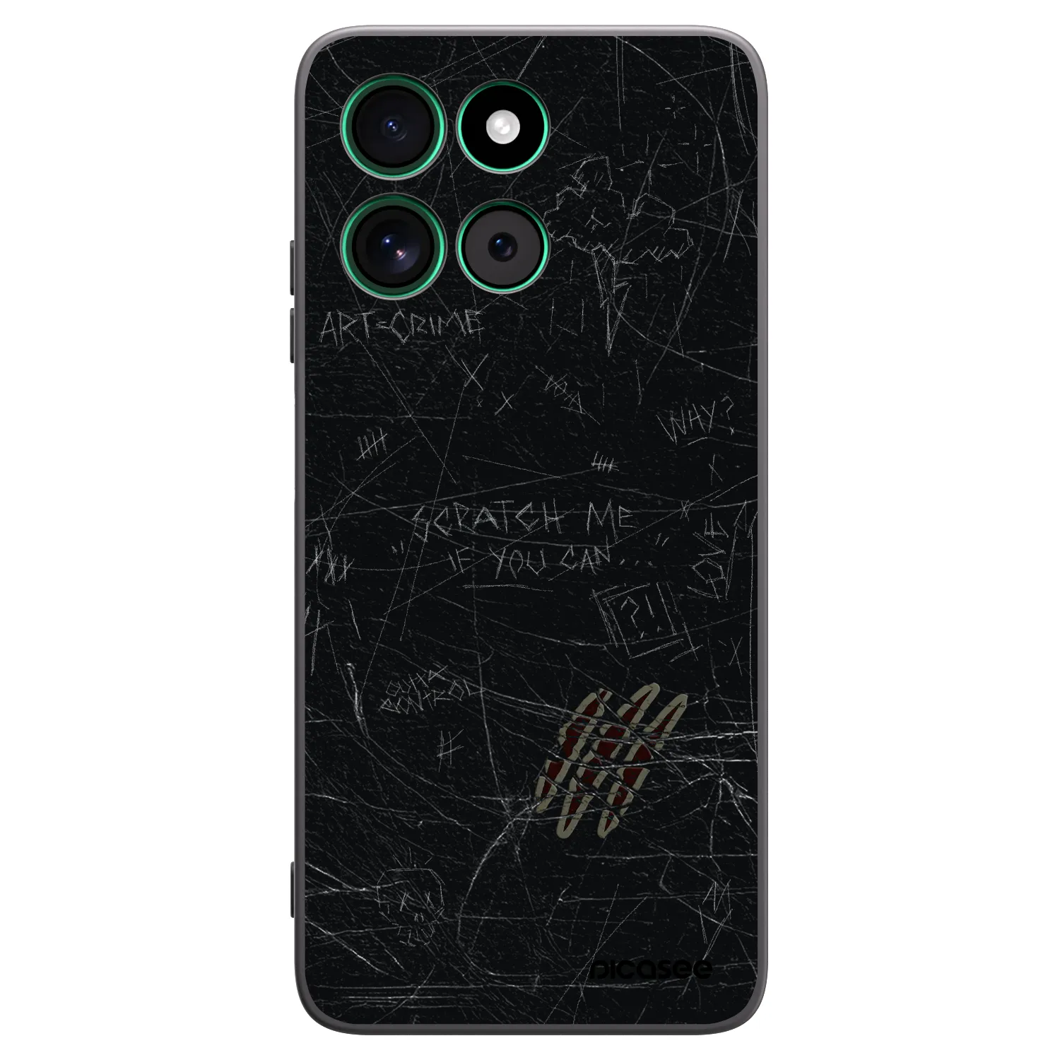 Picasee Μαύρη θήκη σιλικόνης για Motorola Moto G57 Power - SCRATCH