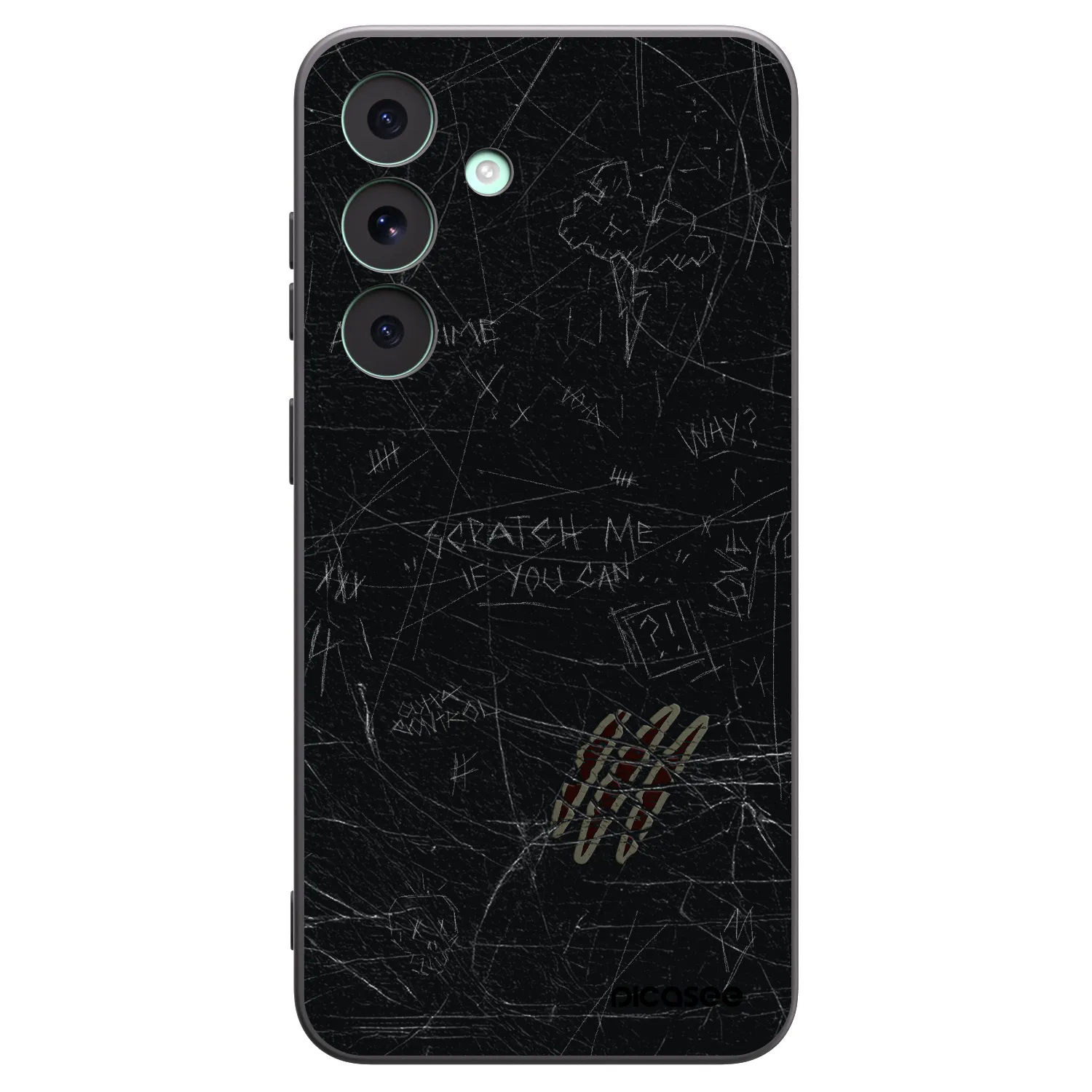 Picasee Μαύρη θήκη σιλικόνης για Samsung Galaxy S26 FE - SCRATCH