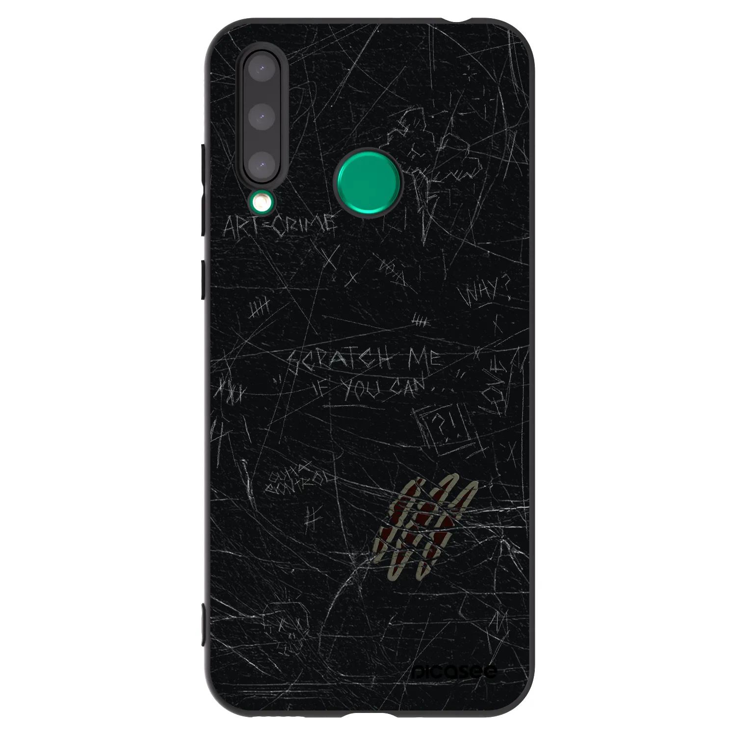 Picasee Μαύρη θήκη σιλικόνης για Honor 20 Lite - SCRATCH