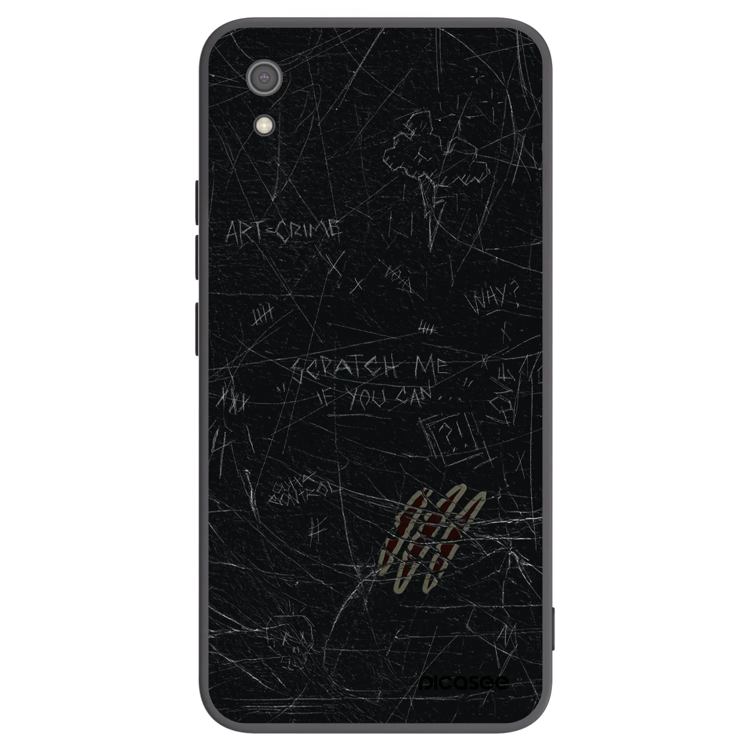 Picasee Μαύρη θήκη σιλικόνης για Xiaomi Redmi 7A - SCRATCH