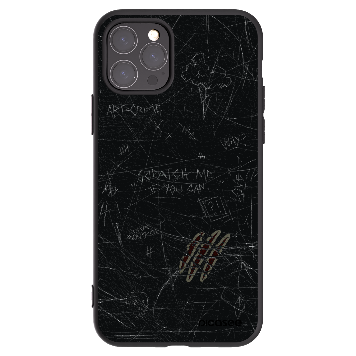 Picasee Μαύρη θήκη σιλικόνης για Apple iPhone 11 Pro - SCRATCH