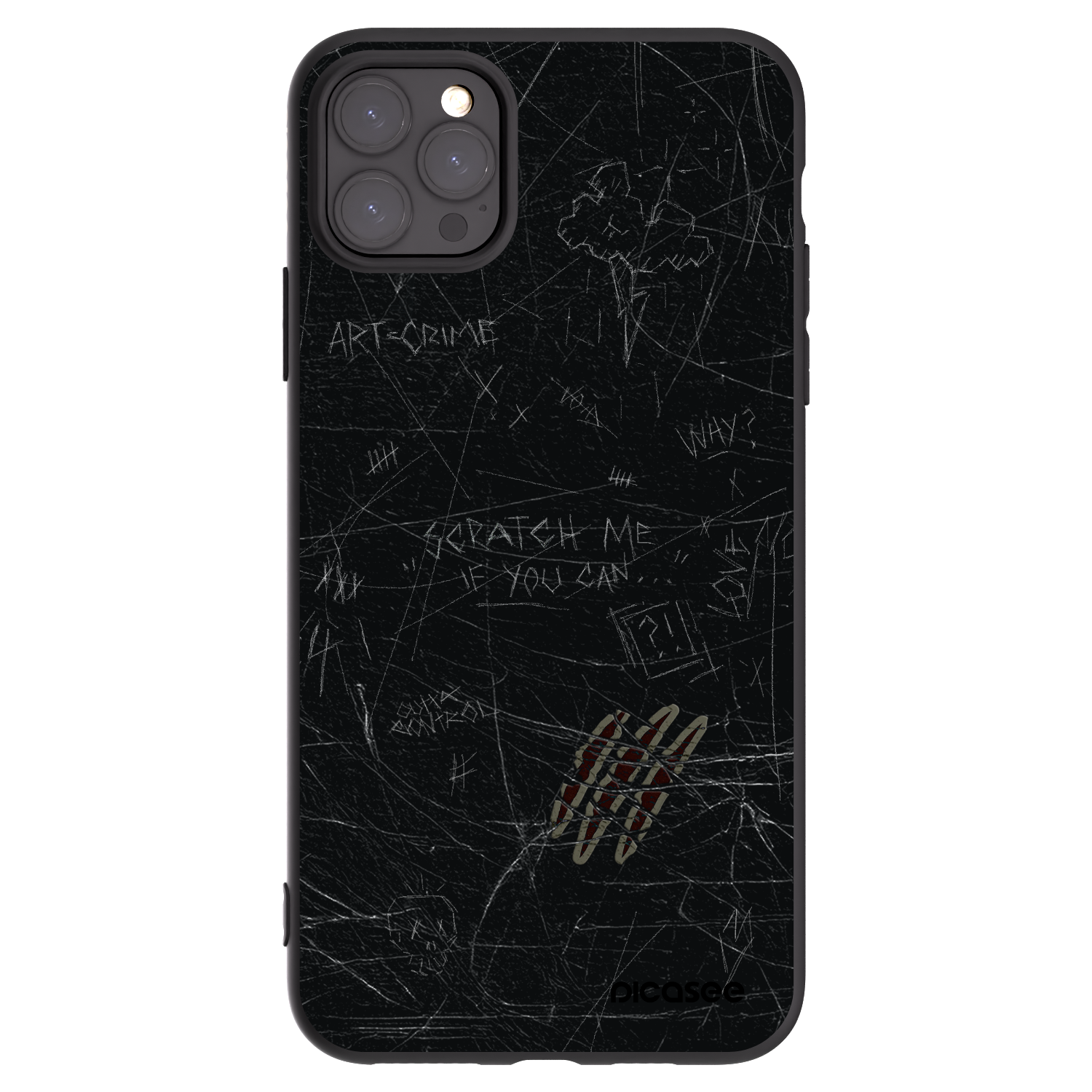 Picasee Μαύρη θήκη σιλικόνης για Apple iPhone 11 Pro Max - SCRATCH