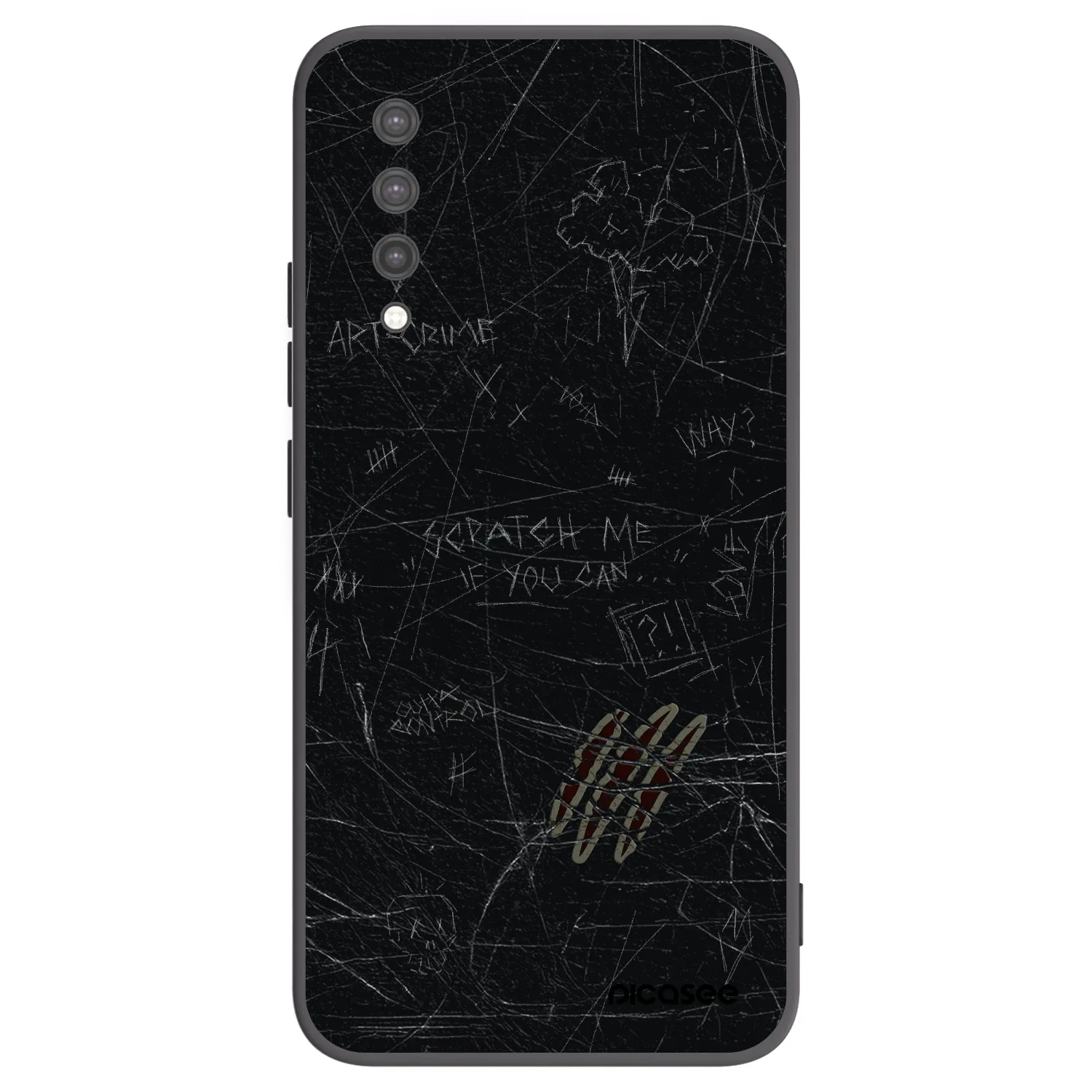 Picasee Μαύρη θήκη σιλικόνης για Xiaomi Mi 9 Lite - SCRATCH