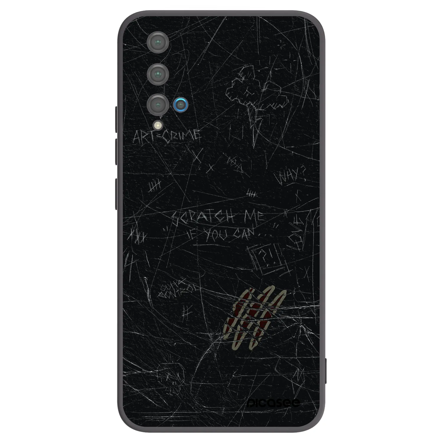 Picasee Μαύρη θήκη σιλικόνης για Huawei Nova 5T - SCRATCH