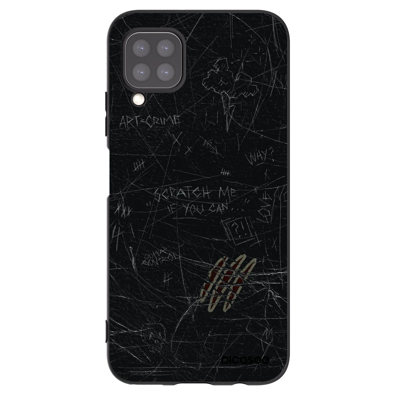 Picasee Μαύρη θήκη σιλικόνης για Huawei P40 Lite - SCRATCH