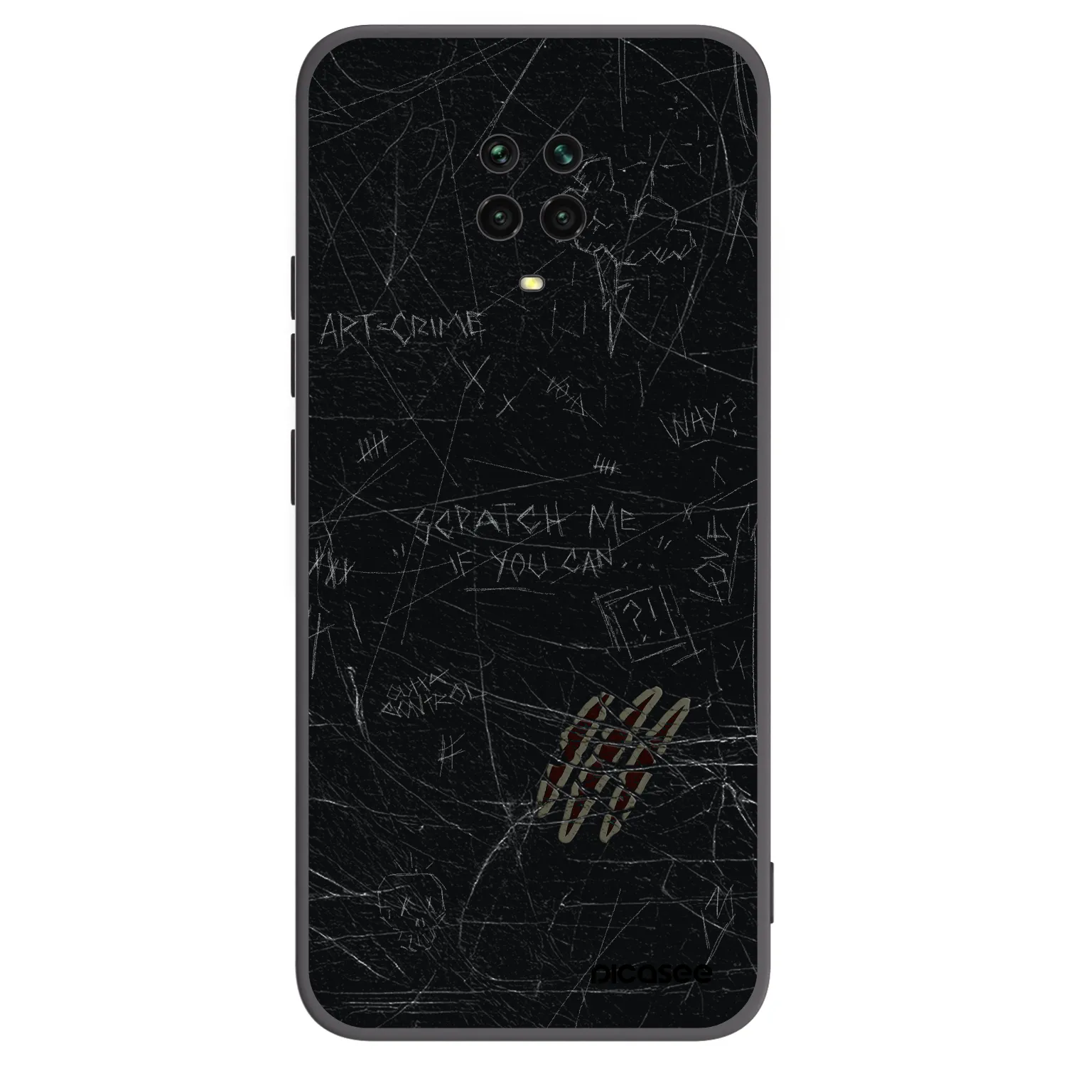 Picasee Μαύρη θήκη σιλικόνης για Xiaomi Redmi Note 9 Pro - SCRATCH