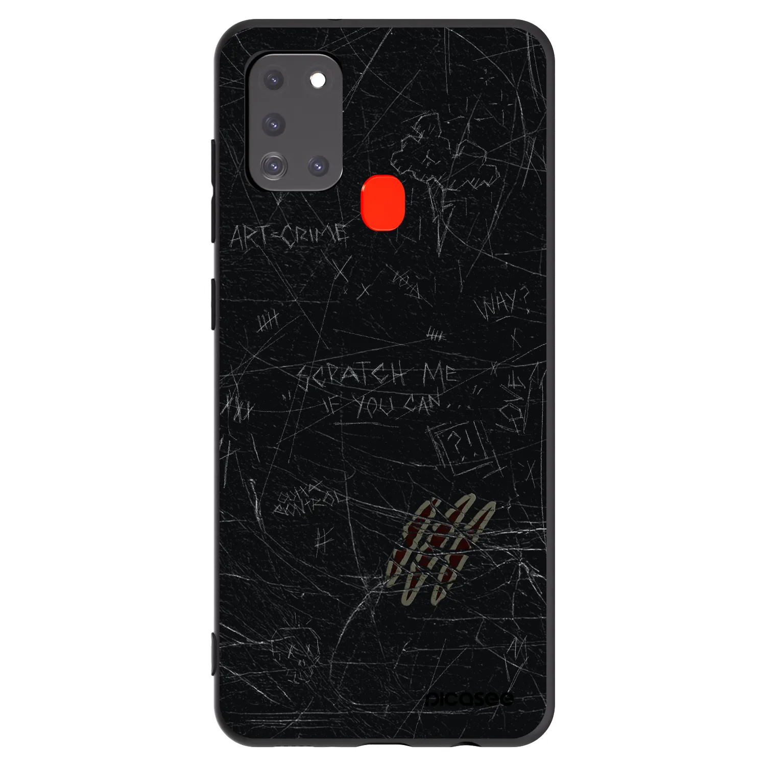 Picasee Μαύρη θήκη σιλικόνης για Samsung Galaxy A21s - SCRATCH