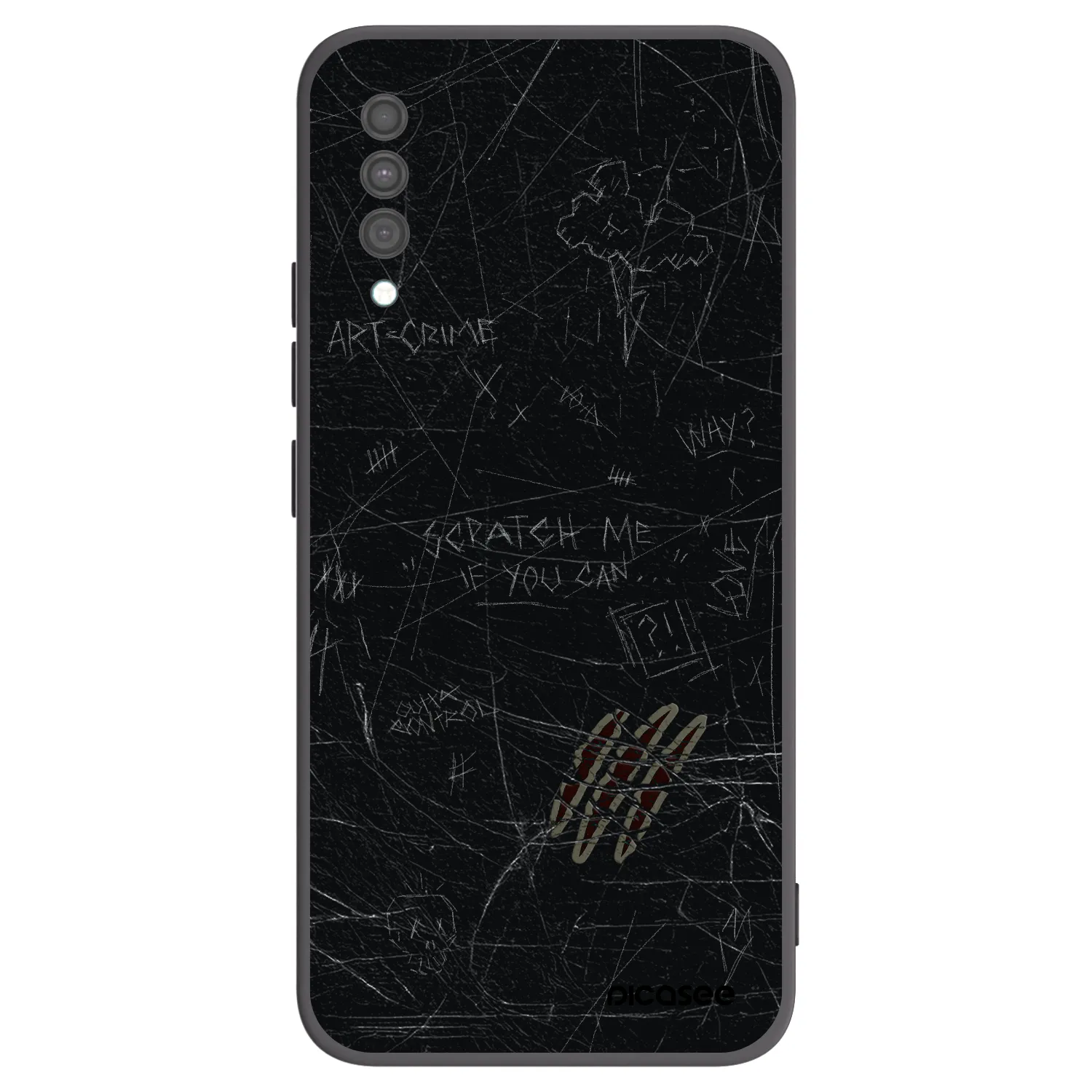 Picasee Μαύρη θήκη σιλικόνης για Samsung Galaxy A30s A307F - SCRATCH