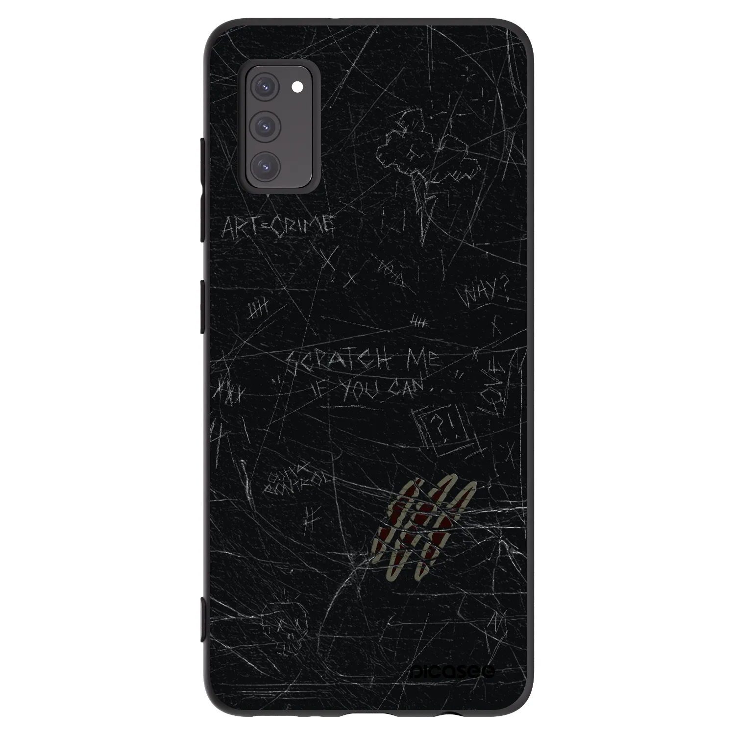 Picasee Μαύρη θήκη σιλικόνης για Samsung Galaxy A41 A415F - SCRATCH