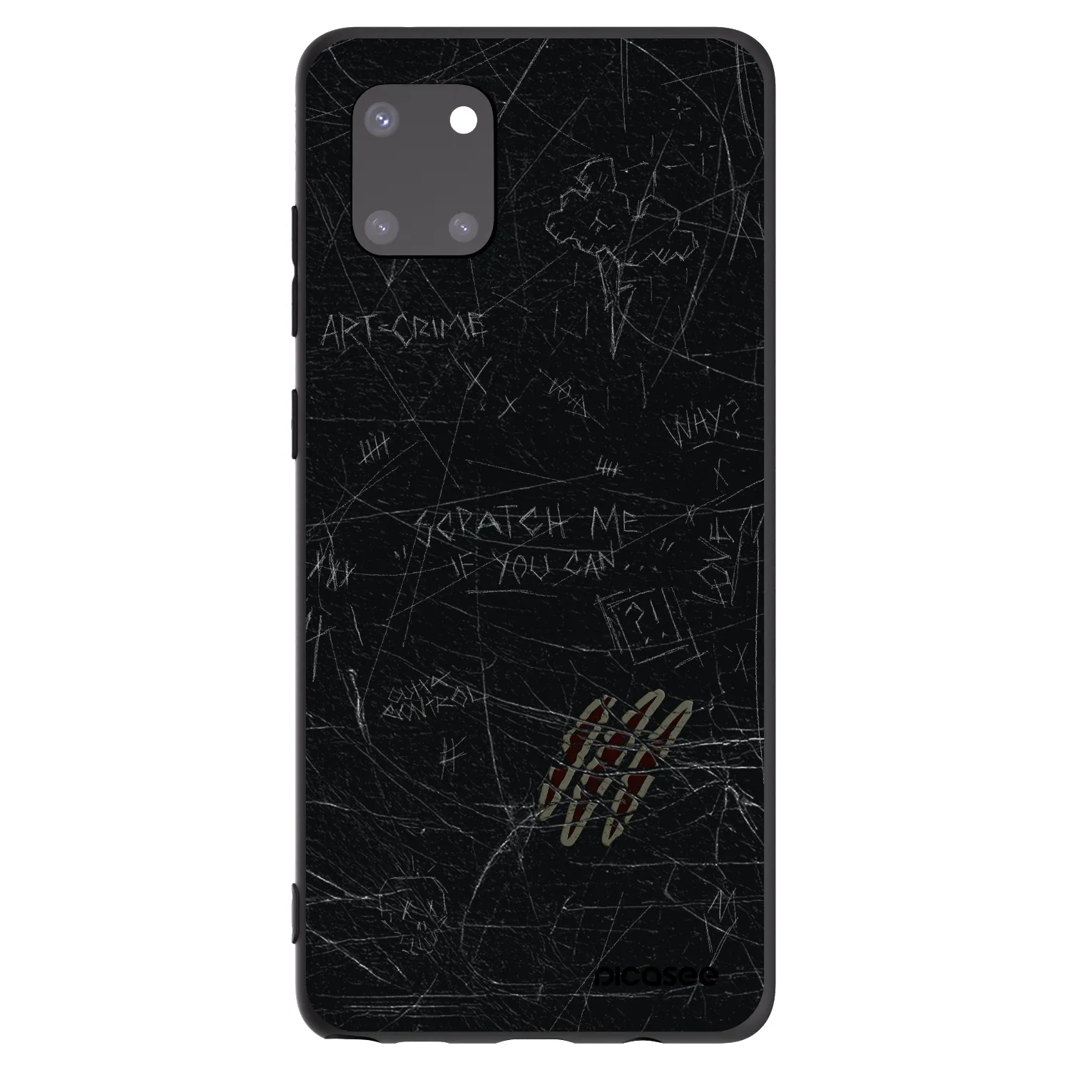 Picasee Μαύρη θήκη σιλικόνης για Samsung Galaxy Note 10 Lite N770F - SCRATCH