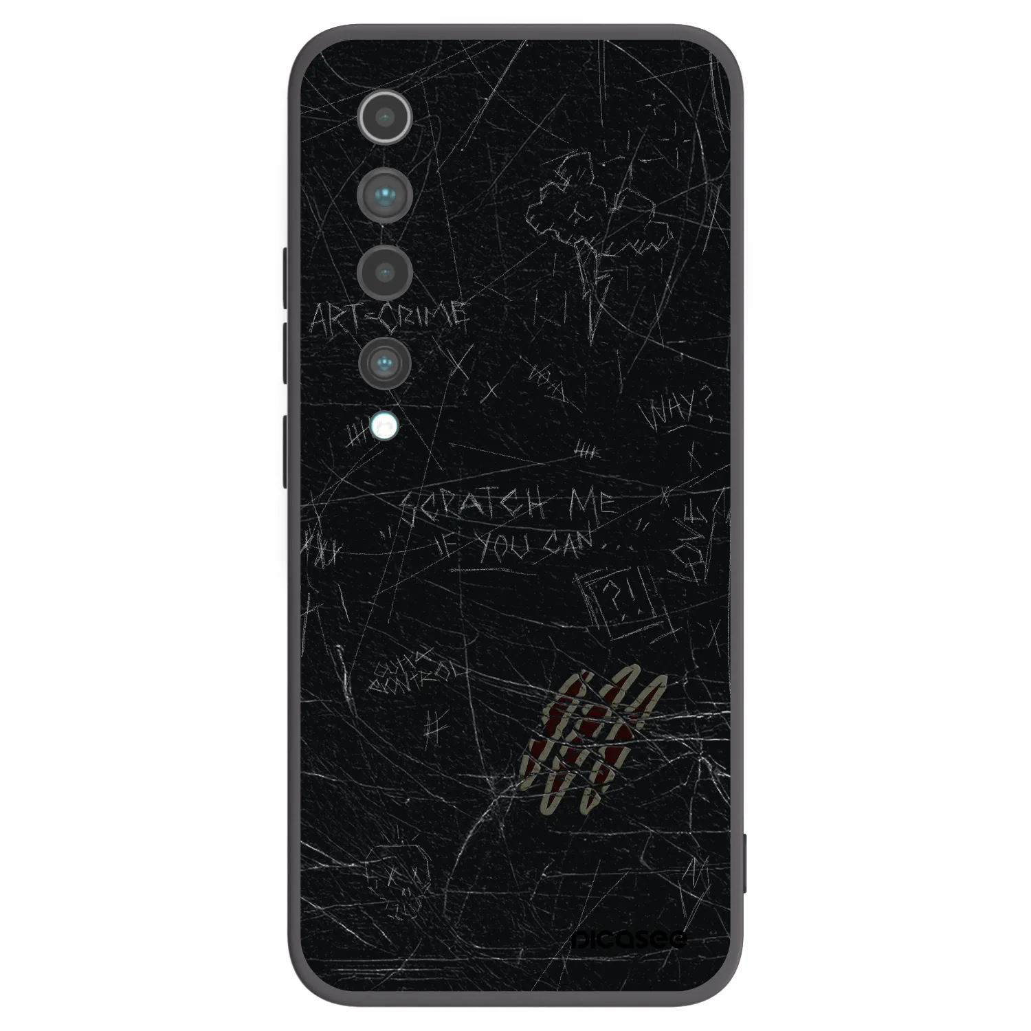 Picasee Μαύρη θήκη σιλικόνης για Xiaomi Mi 10 - SCRATCH