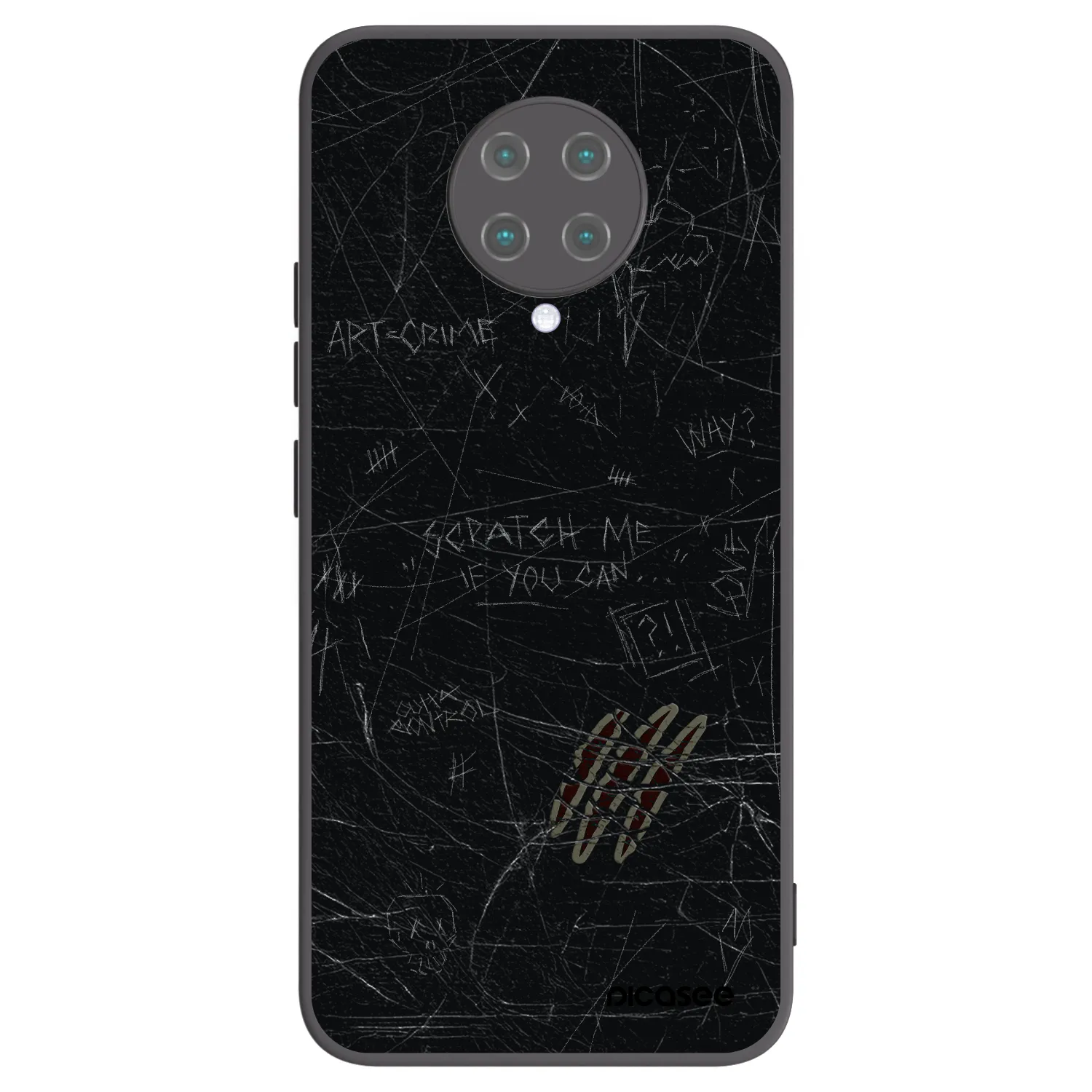 Picasee Μαύρη θήκη σιλικόνης για Xiaomi Poco F2 Pro - SCRATCH