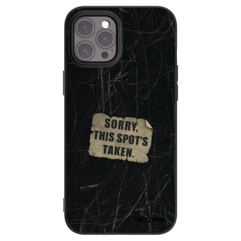 Picasee Μαύρη θήκη σιλικόνης για Apple iPhone 12 Pro Max - SORRY
