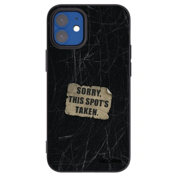 Picasee Μαύρη θήκη σιλικόνης για Apple iPhone 12 mini - SORRY