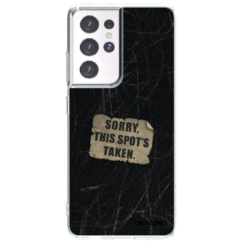 Picasee διαφανής θήκη σιλικόνης Samsung Galaxy S21 Ultra 5G G998B - SORRY