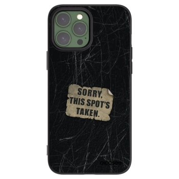 Picasee Μαύρη θήκη σιλικόνης για Apple iPhone 13 Pro Max - SORRY