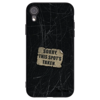 Picasee Μαύρη θήκη σιλικόνης για Apple iPhone XR - SORRY