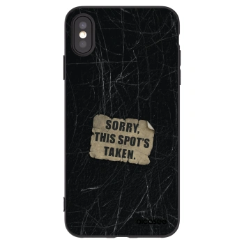 Picasee Μαύρη θήκη σιλικόνης για Apple iPhone XS Max - SORRY
