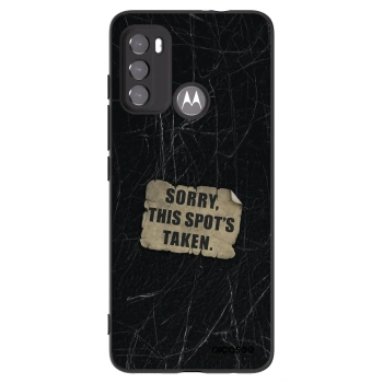 Picasee Μαύρη θήκη σιλικόνης για Motorola Moto G60 - SORRY