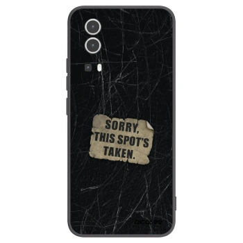 Picasee Μαύρη θήκη σιλικόνης για Vivo Y72 5G - SORRY