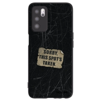 Picasee Μαύρη θήκη σιλικόνης για OPPO A16s - SORRY