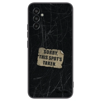 Picasee Μαύρη θήκη σιλικόνης για Samsung Galaxy M13 M135F - SORRY
