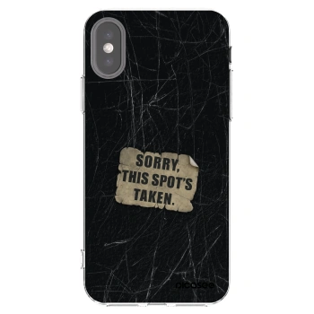 Picasee διαφανής θήκη σιλικόνης Apple iPhone X/XS - SORRY