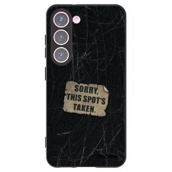 Picasee Μαύρη θήκη σιλικόνης για Samsung Galaxy S23 5G - SORRY