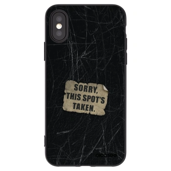 Picasee Μαύρη θήκη σιλικόνης για Apple iPhone X/XS - SORRY