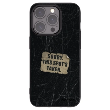 Picasee Μαύρη θήκη σιλικόνης για Apple iPhone 15 Pro - SORRY