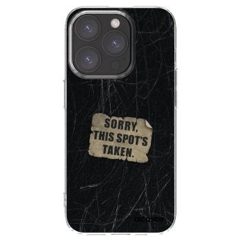 Picasee διαφανής θήκη σιλικόνης Apple iPhone 15 Pro - SORRY