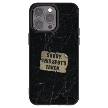 Picasee Μαύρη θήκη σιλικόνης για Apple iPhone 15 Pro Max - SORRY