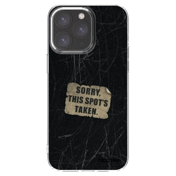 Picasee διαφανής θήκη σιλικόνης Apple iPhone 15 Pro Max - SORRY