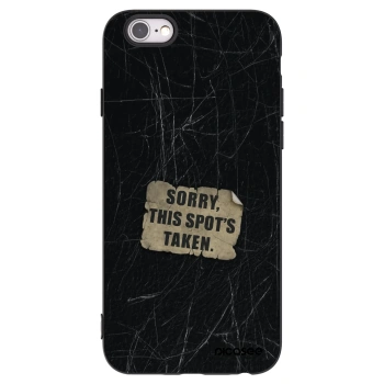 Picasee Μαύρη θήκη σιλικόνης για Apple iPhone 6/6S - SORRY