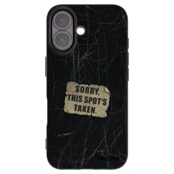 Picasee Μαύρη θήκη σιλικόνης για Apple iPhone 16 - SORRY