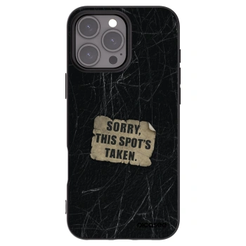 Picasee Μαύρη θήκη σιλικόνης για Apple iPhone 16 Pro Max - SORRY