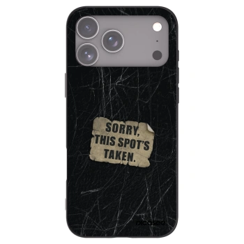 Picasee Μαύρη θήκη σιλικόνης για Apple iPhone 17 Pro Max - SORRY