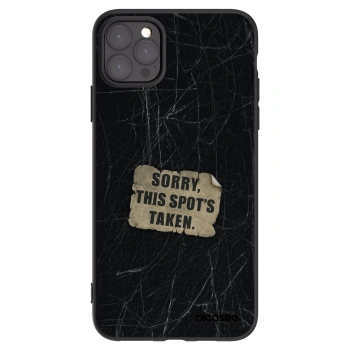 Picasee Μαύρη θήκη σιλικόνης για Apple iPhone 11 Pro Max - SORRY