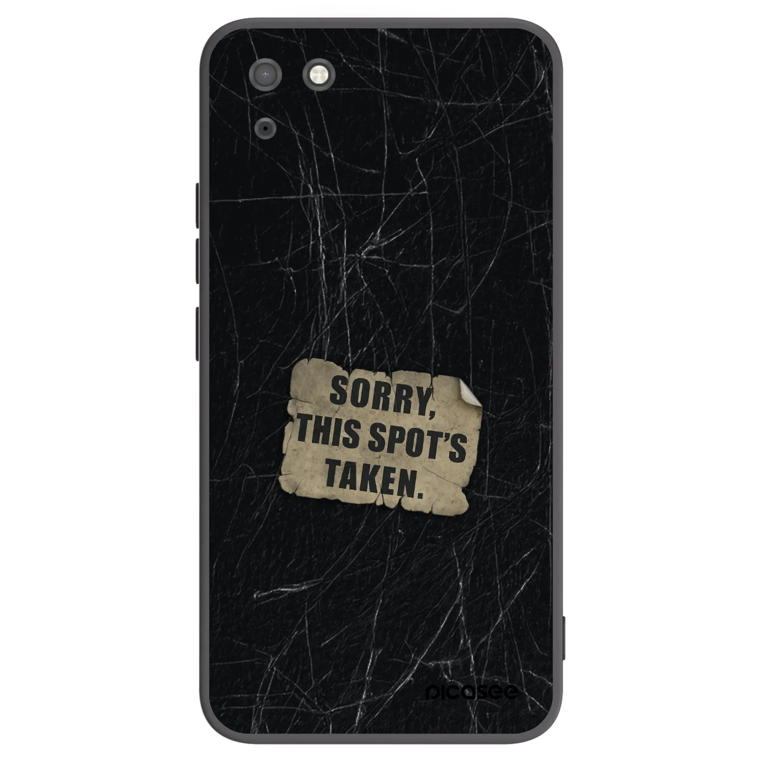 Picasee Μαύρη θήκη σιλικόνης για Huawei Y5P - SORRY
