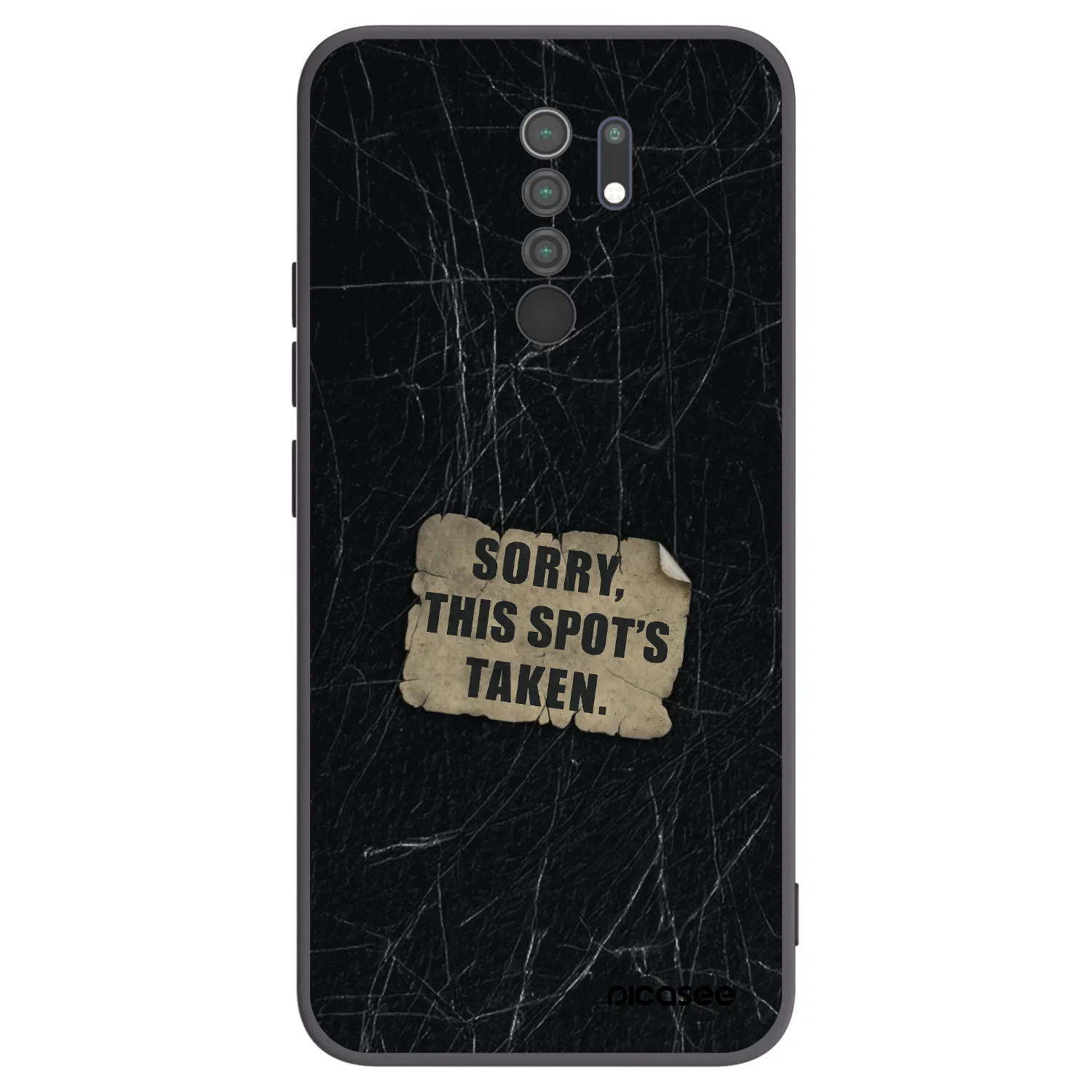 Picasee Μαύρη θήκη σιλικόνης για Xiaomi Redmi 9 - SORRY
