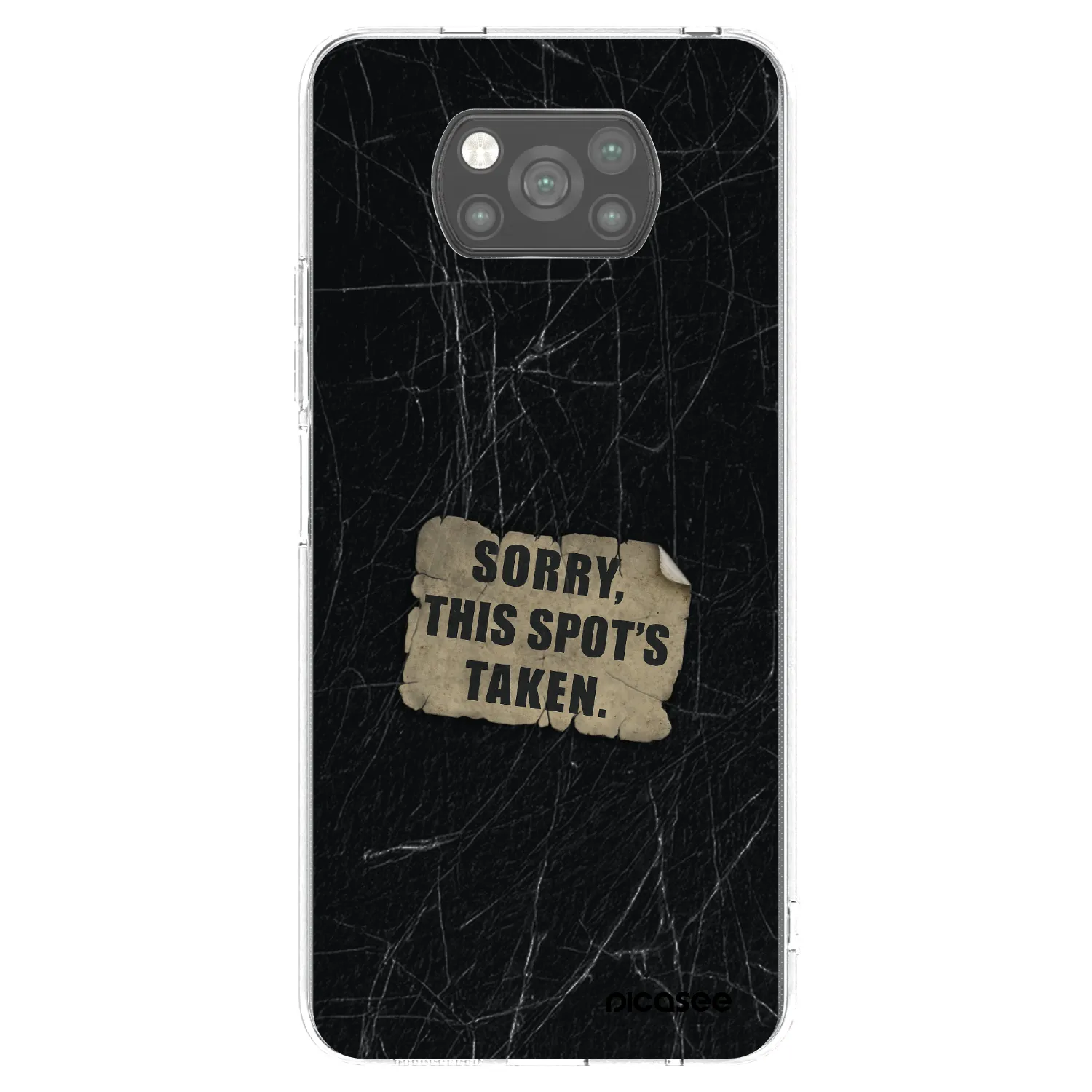 Picasee Μαύρη θήκη σιλικόνης για Xiaomi Poco X3 - SORRY