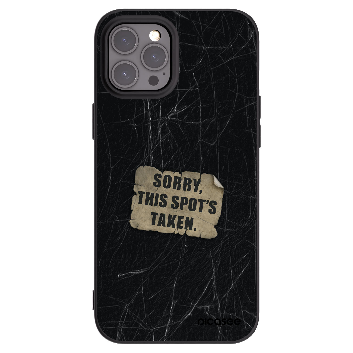 Picasee Μαύρη θήκη σιλικόνης για Apple iPhone 12 Pro Max - SORRY