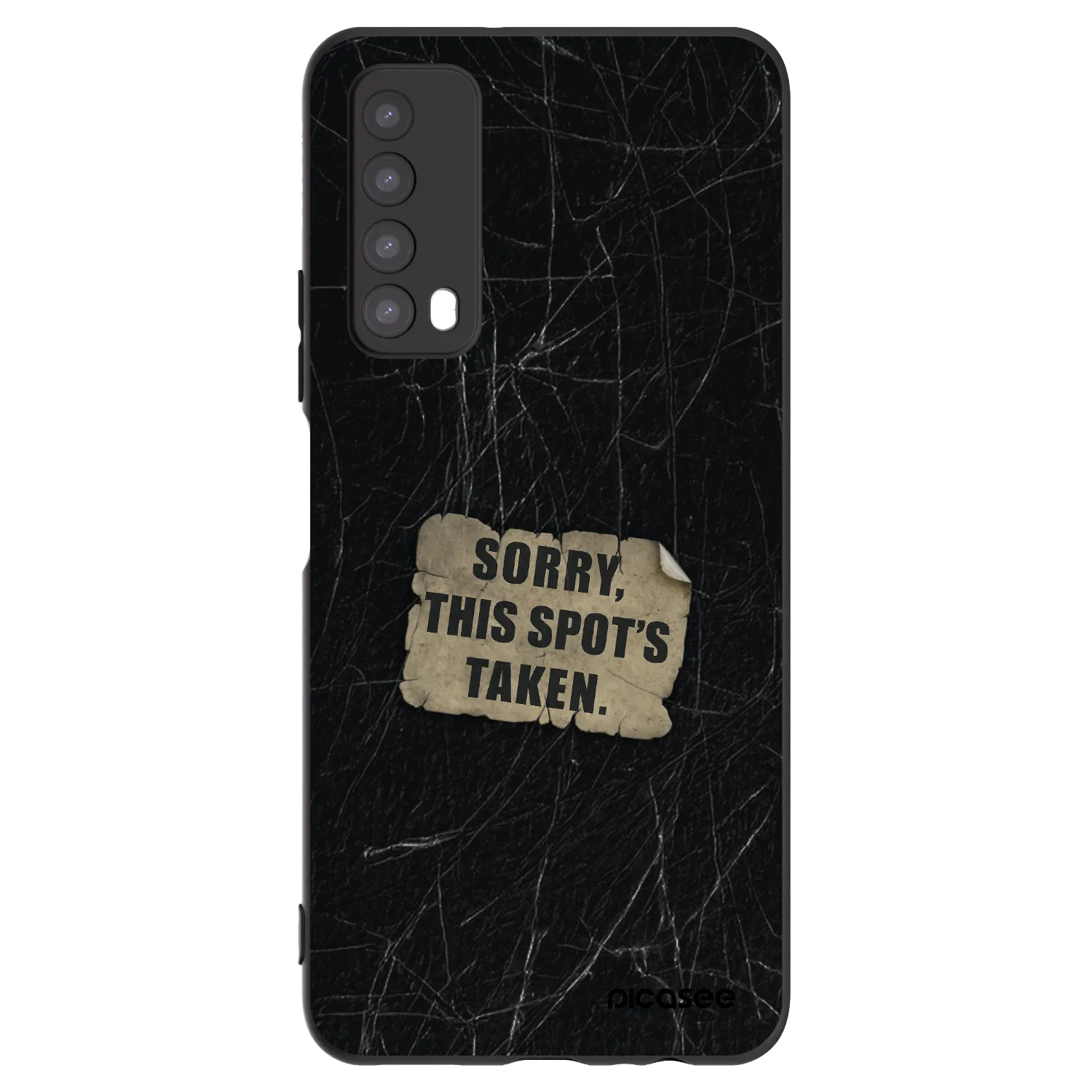 Picasee Μαύρη θήκη σιλικόνης για Huawei P Smart 2021 - SORRY