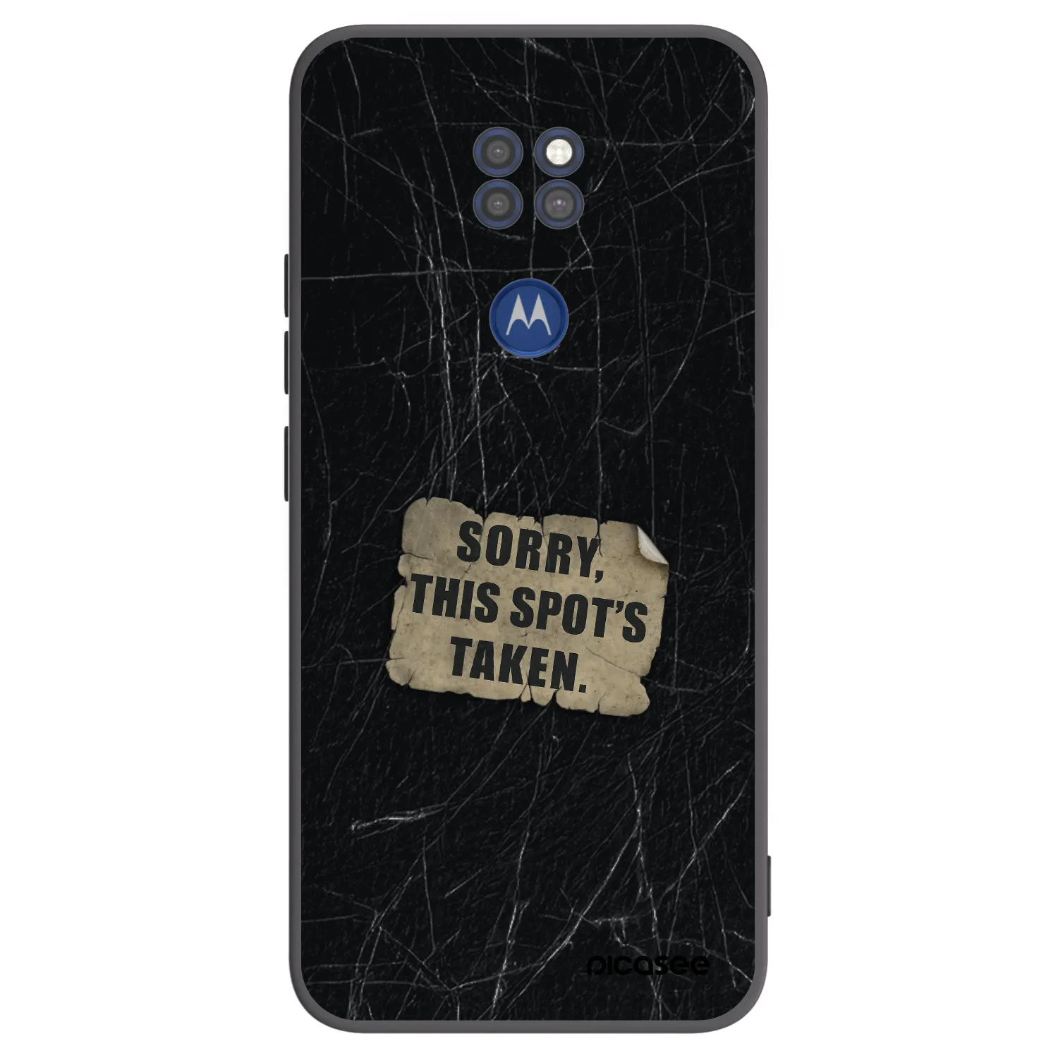 Picasee Μαύρη θήκη σιλικόνης για Motorola Moto G9 Play - SORRY