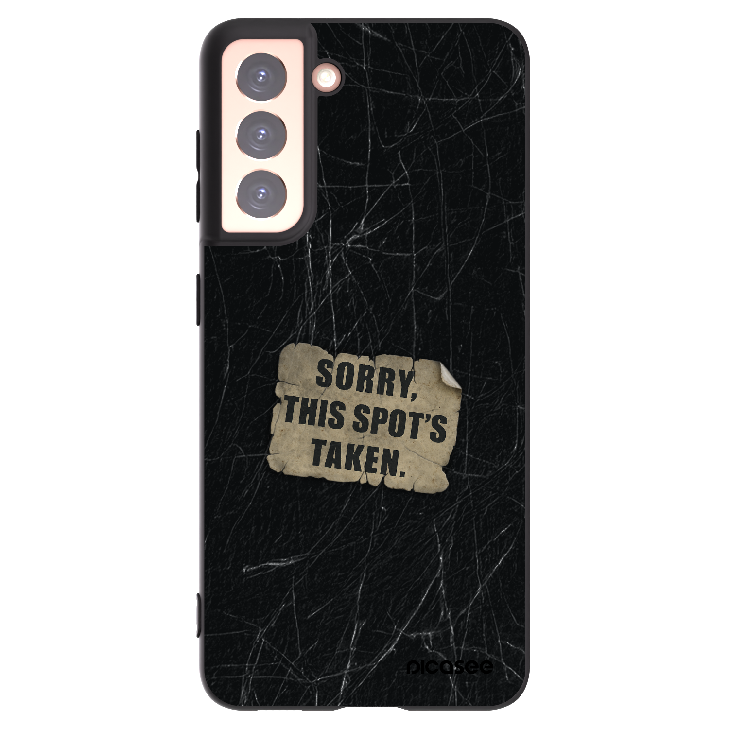 Picasee Μαύρη θήκη σιλικόνης για Samsung Galaxy S21 5G G991B - SORRY