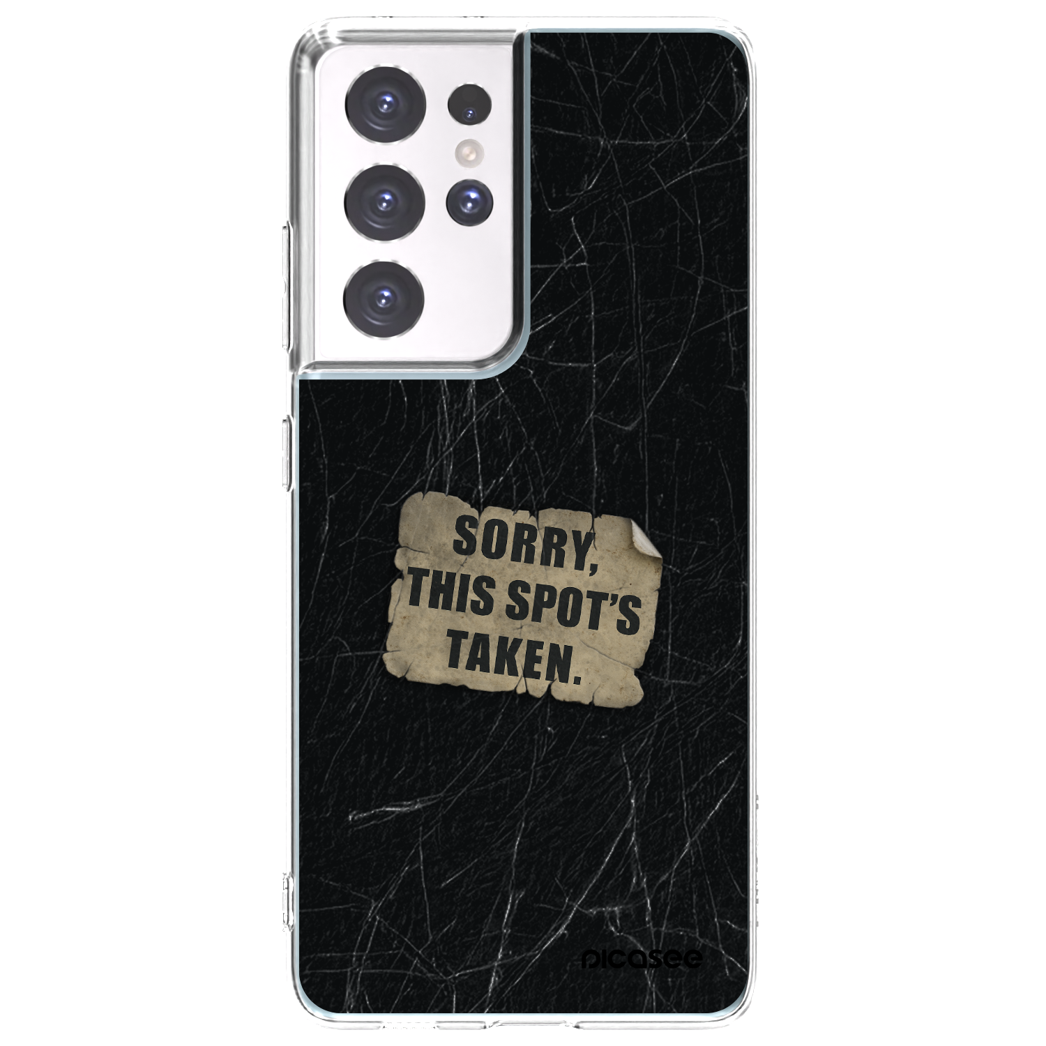 Picasee διαφανής θήκη σιλικόνης Samsung Galaxy S21 Ultra 5G G998B - SORRY