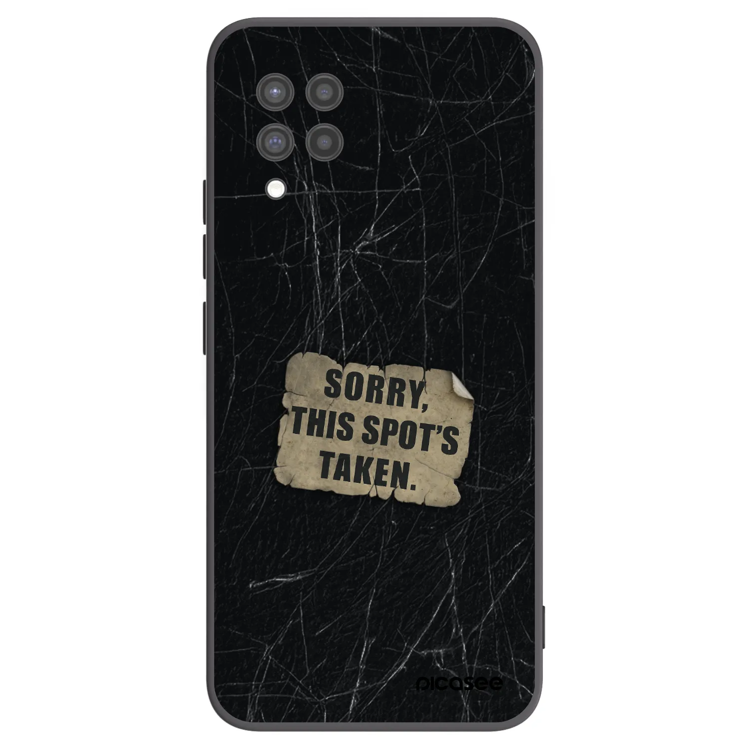 Picasee Μαύρη θήκη σιλικόνης για Samsung Galaxy A42 A426B - SORRY