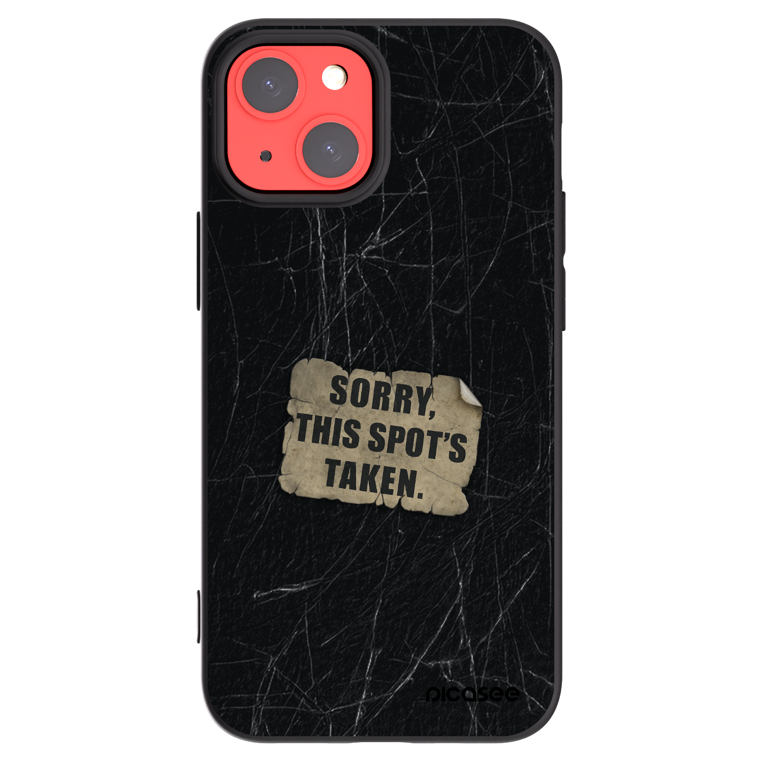 Picasee Μαύρη θήκη σιλικόνης για Apple iPhone 13 mini - SORRY